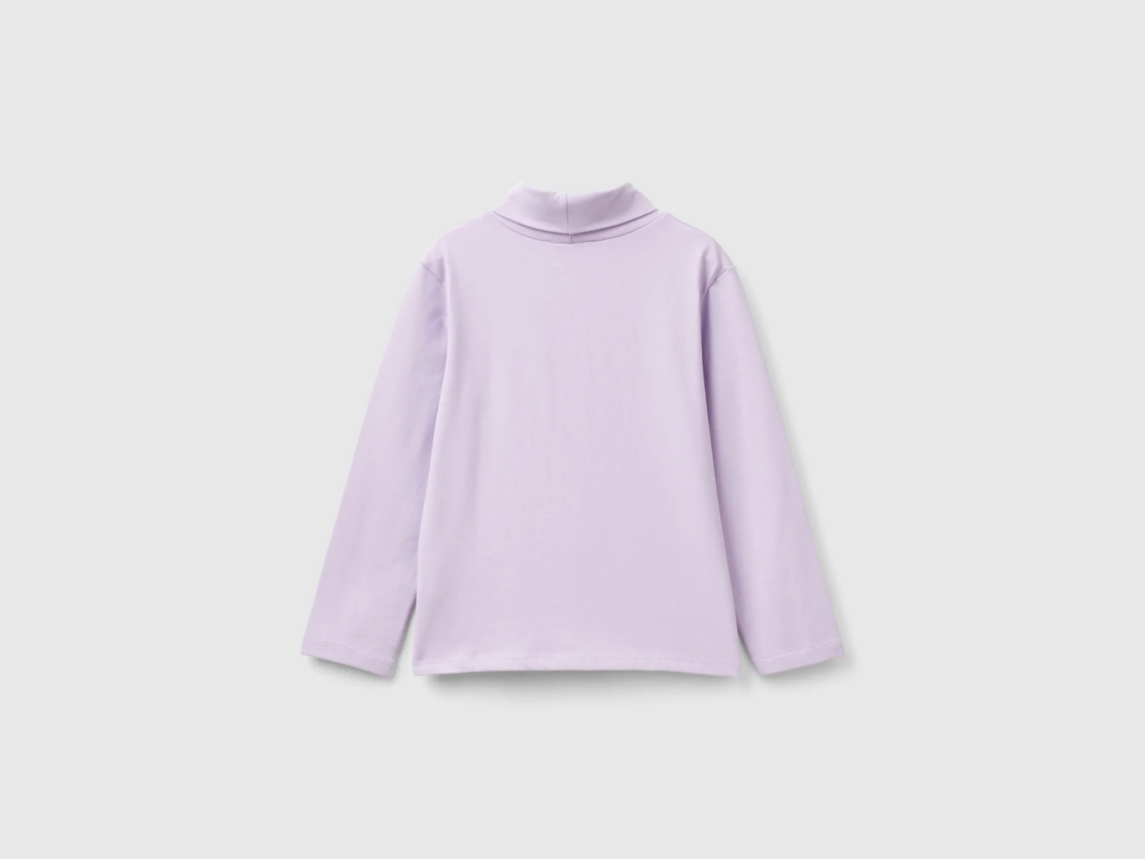 Turtleneck t-shirt in stretch cotton