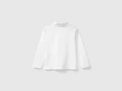 Turtleneck t-shirt in stretch cotton