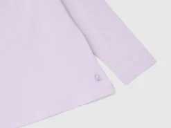 Turtleneck t-shirt in stretch cotton
