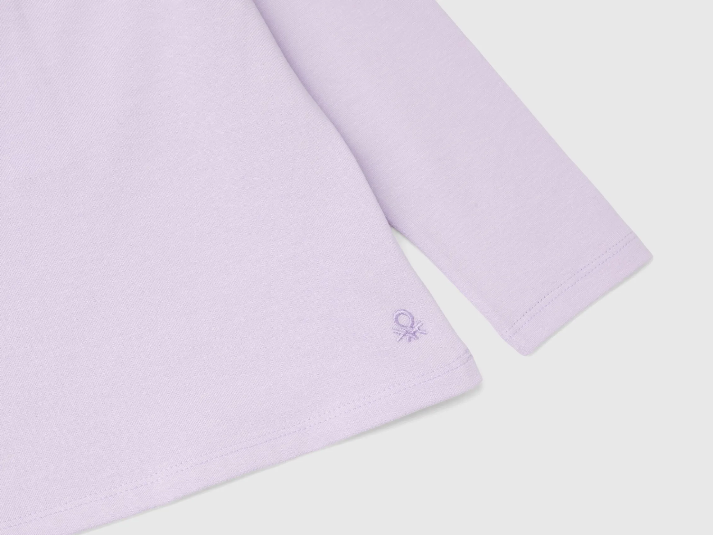 Turtleneck t-shirt in stretch cotton