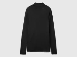 Turtleneck t-shirt in viscose and cashmere blend