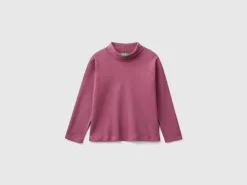 Turtleneck t-shirt in warm organic cotton