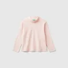 Turtleneck t-shirt in warm organic cotton
