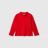 Turtleneck t-shirt in warm organic cotton