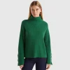Turtleneck with wide collar