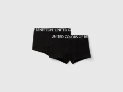 Two boxers with logoed elastic