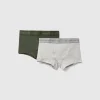 Two boxers with logoed elastic