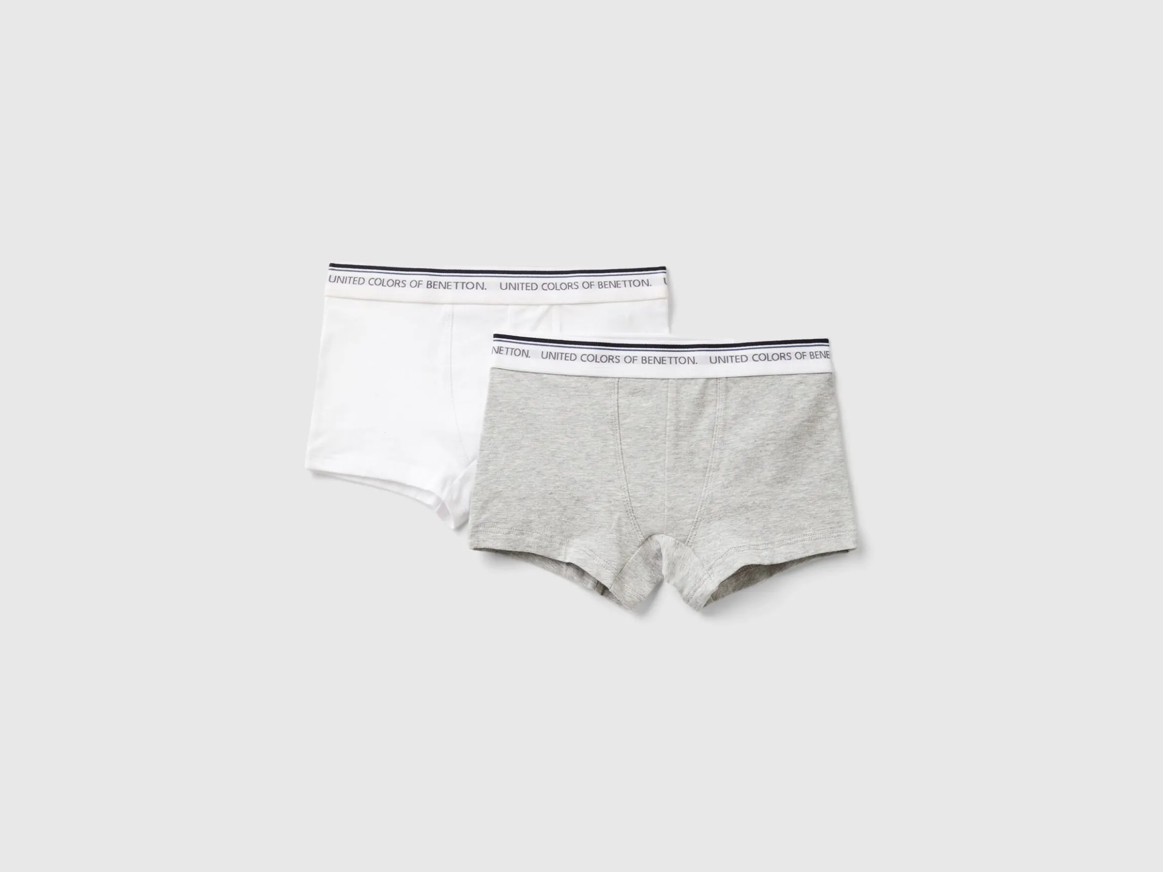 Two boxers with logoed elastic
