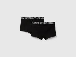 Two boxers with logoed elastic