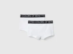 Two boxers with logoed elastic
