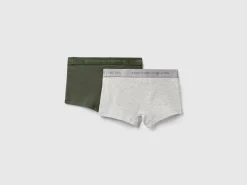 Two boxers with logoed elastic