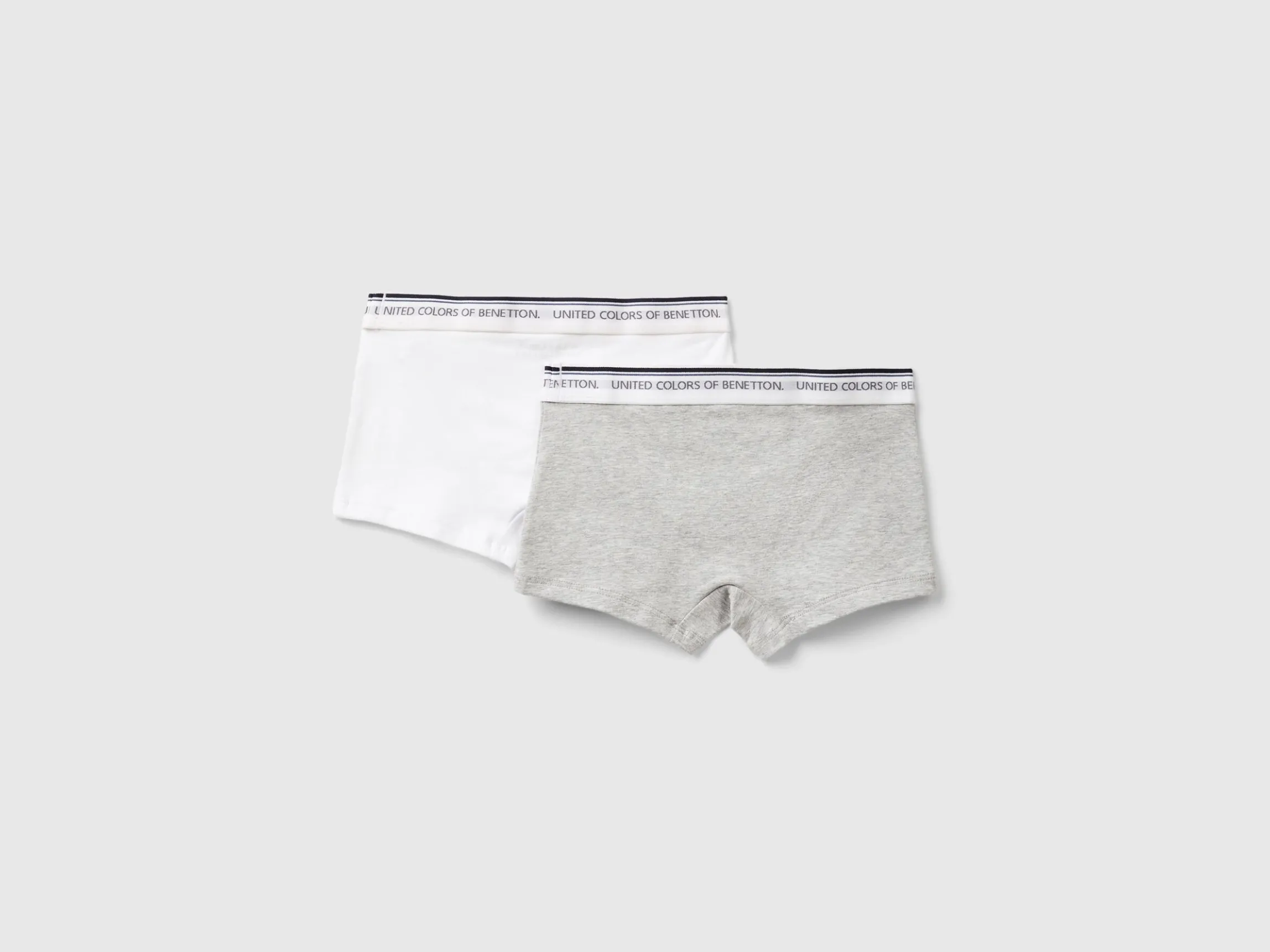 Two boxers with logoed elastic