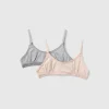 Two bras in stretch cotton