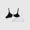 Two bras in stretch cotton