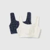 Two bras in super stretch organic cotton blend