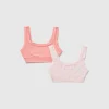 Two bras in super stretch organic cotton blend