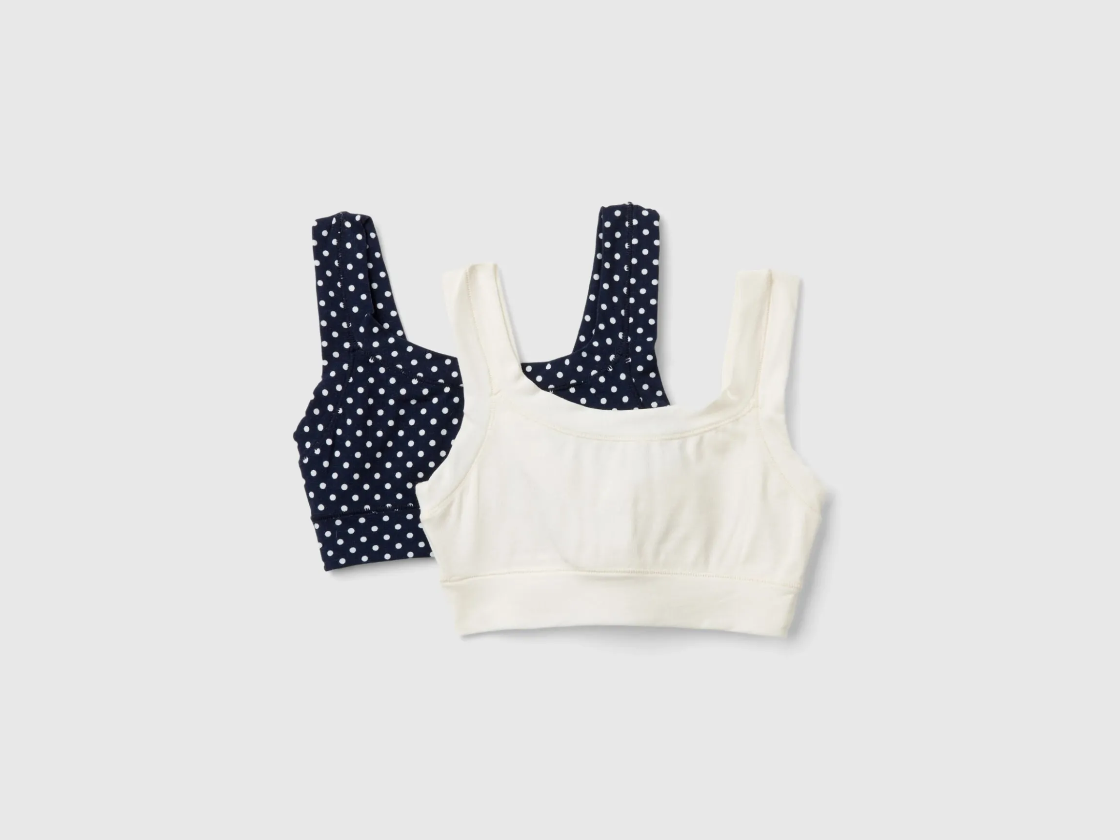Two bras in super stretch organic cotton blend