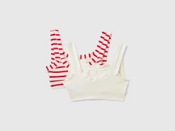 Two bras in super stretch organic cotton blend