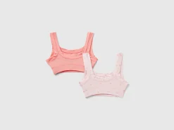 Two bras in super stretch organic cotton blend