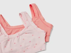 Two bras in super stretch organic cotton blend