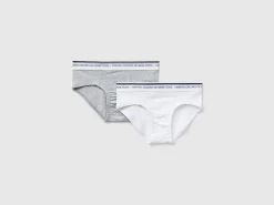 Two briefs with logoed elastic
