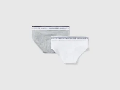 Two briefs with logoed elastic