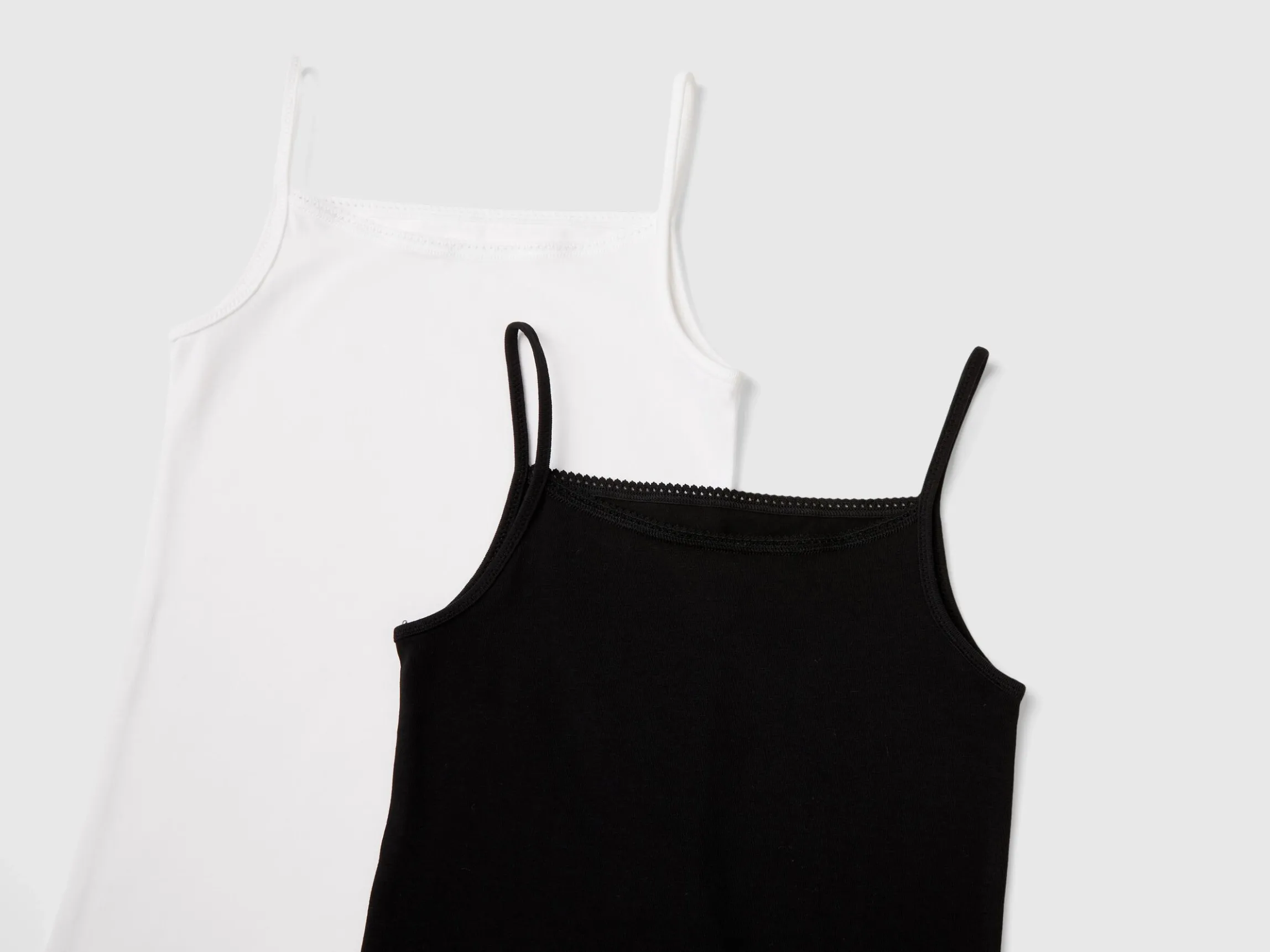 Two camisoles in stretch cotton