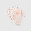 Two long sleeve bodysuits in organic cotton