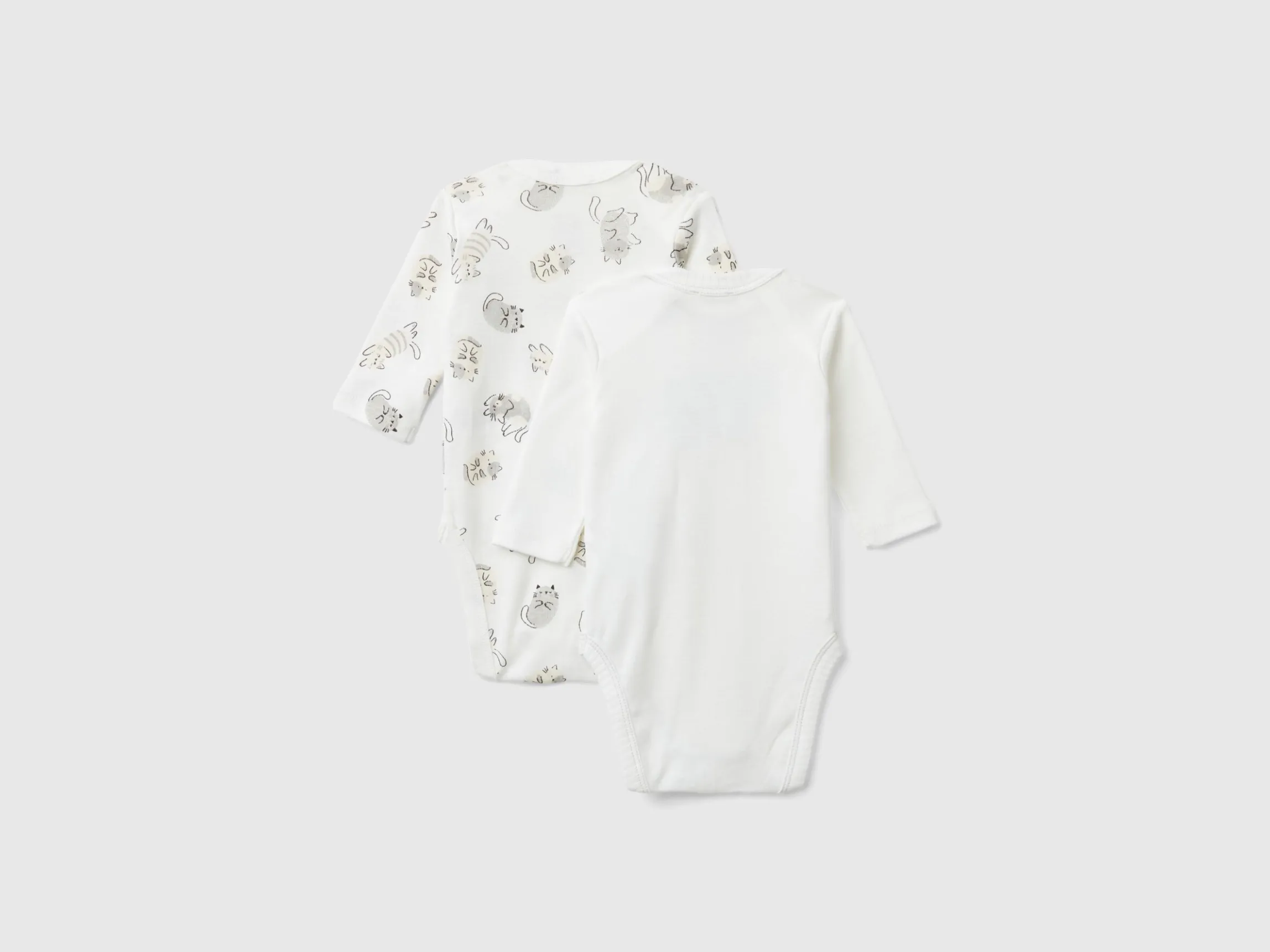 Two long sleeve bodysuits in organic cotton