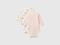Two long sleeve bodysuits in organic cotton