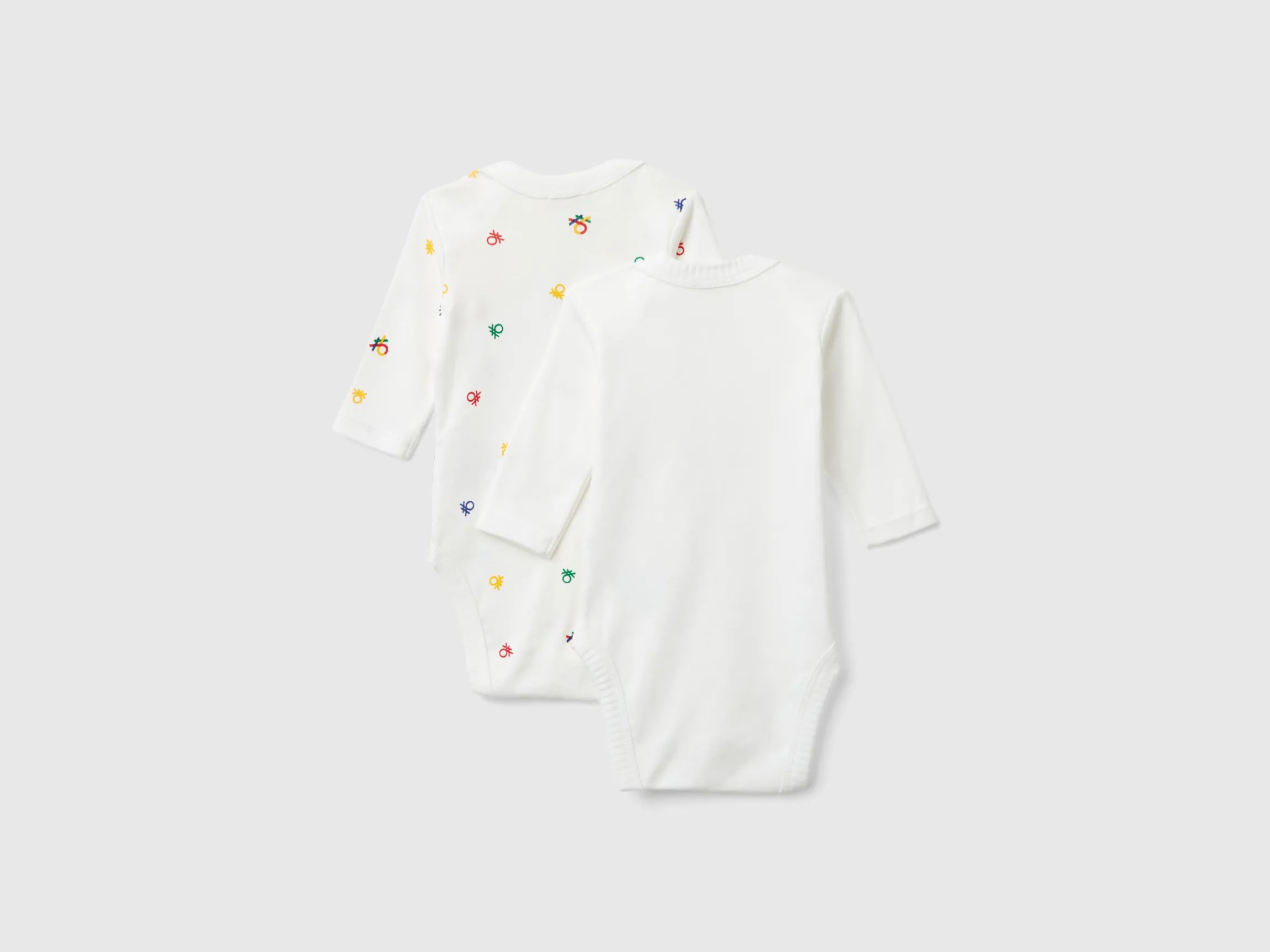Two long sleeve bodysuits in organic cotton