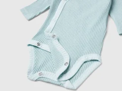 Two long sleeve ribbed bodysuits