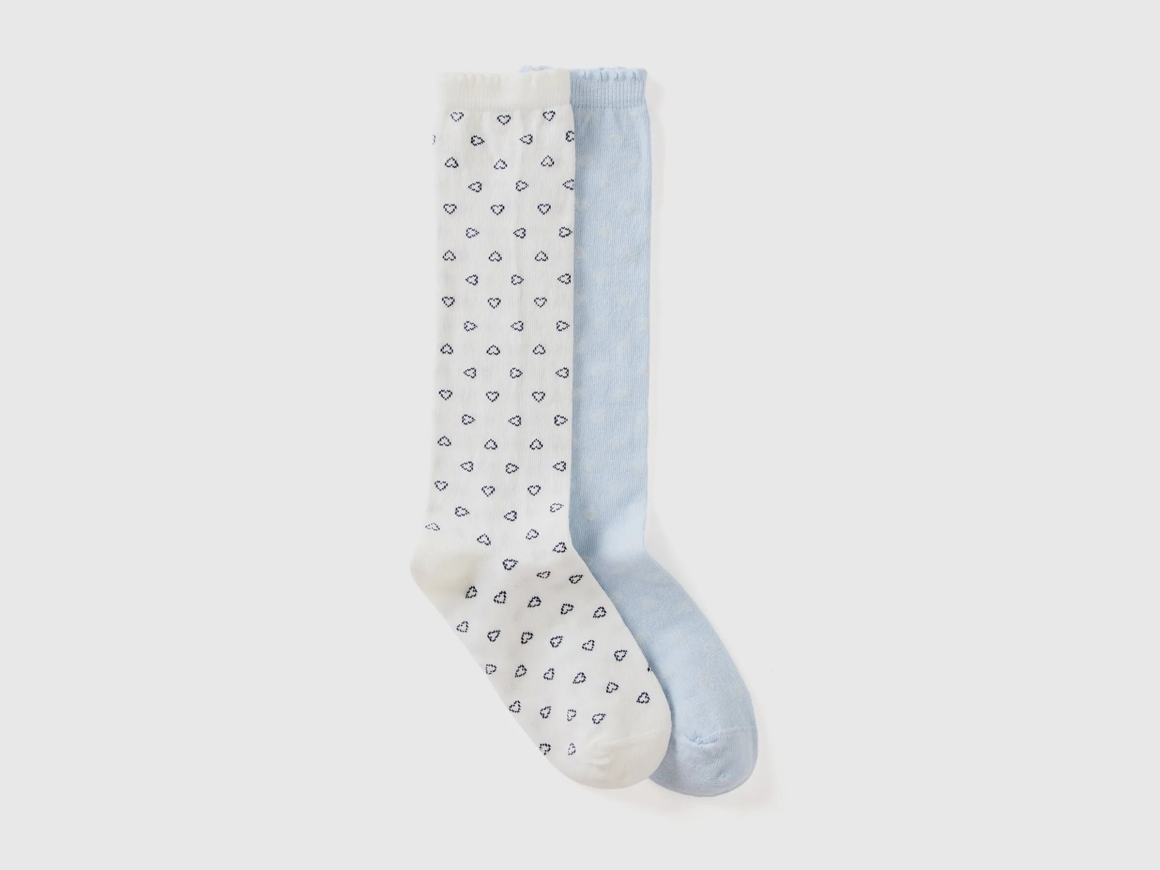 Two pairs of heart socks