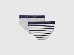 Two pairs of underwear in stretch organic cotton