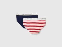 Two pairs of underwear in stretch organic cotton