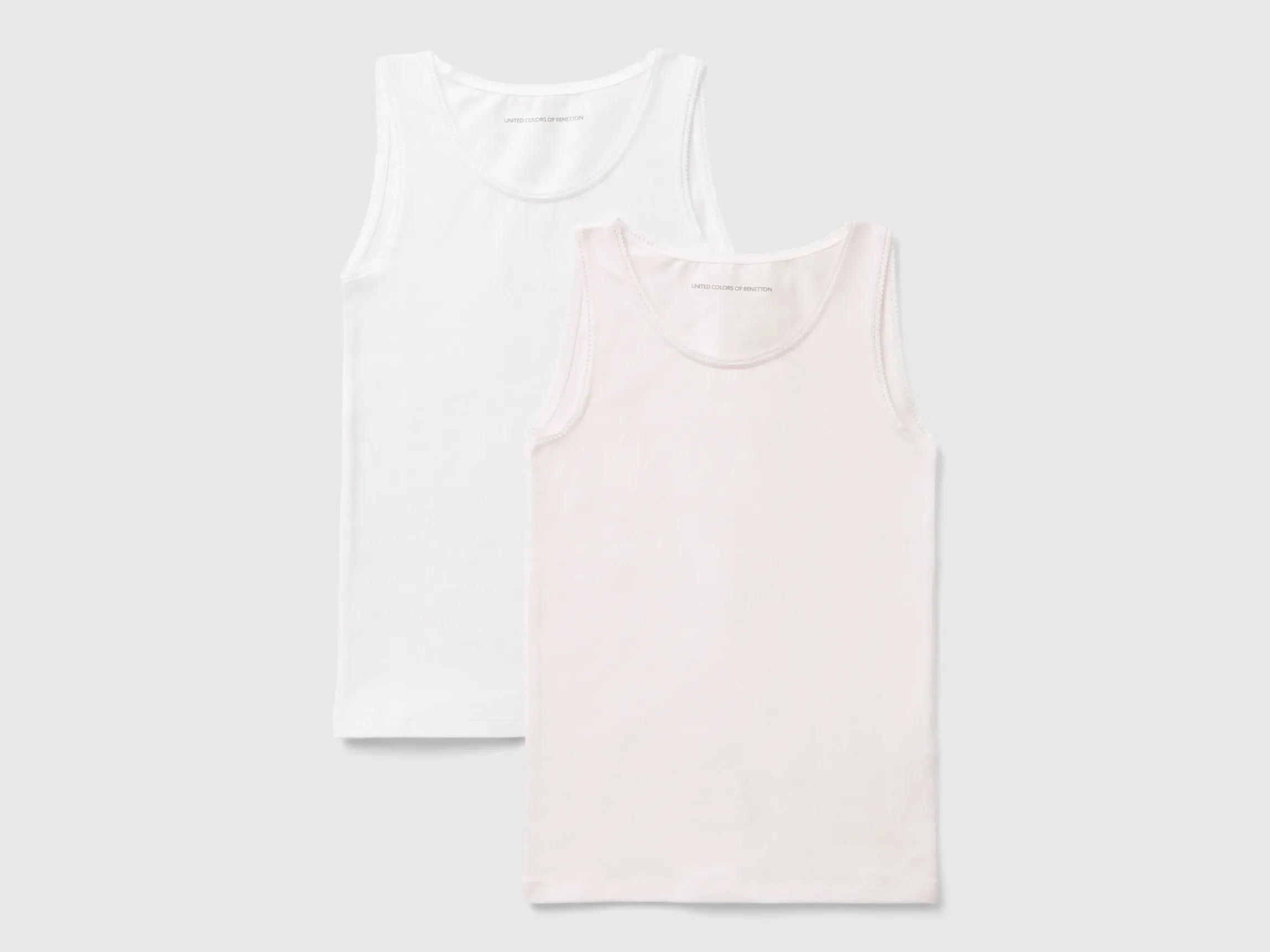 Two tank tops in stretch cotton