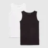 Two tank tops in super stretch organic cotton