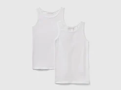 Two tank tops in super stretch organic cotton