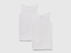 Two tank tops in super stretch organic cotton