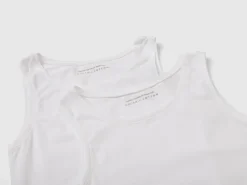 Two tank tops in super stretch organic cotton