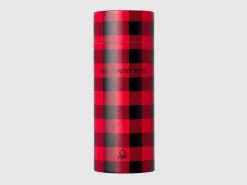 Two-tone check tote bag