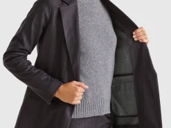 Unlined pinstriped blazer