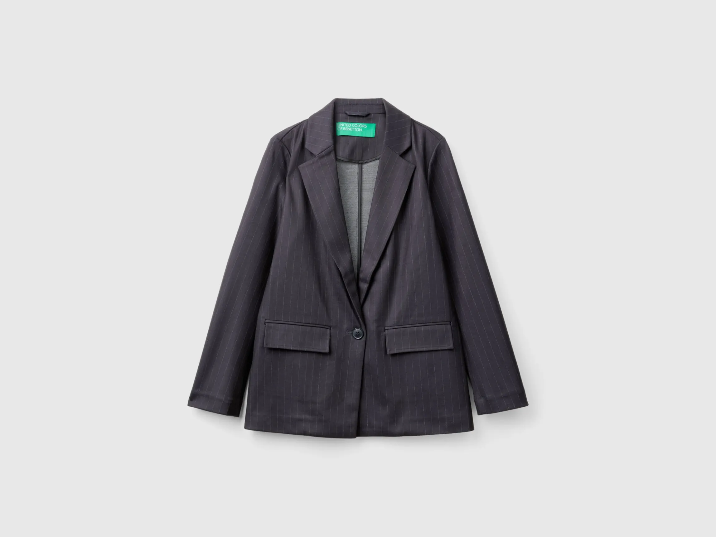 Unlined pinstriped blazer