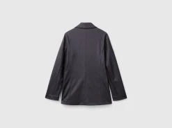 Unlined pinstriped blazer