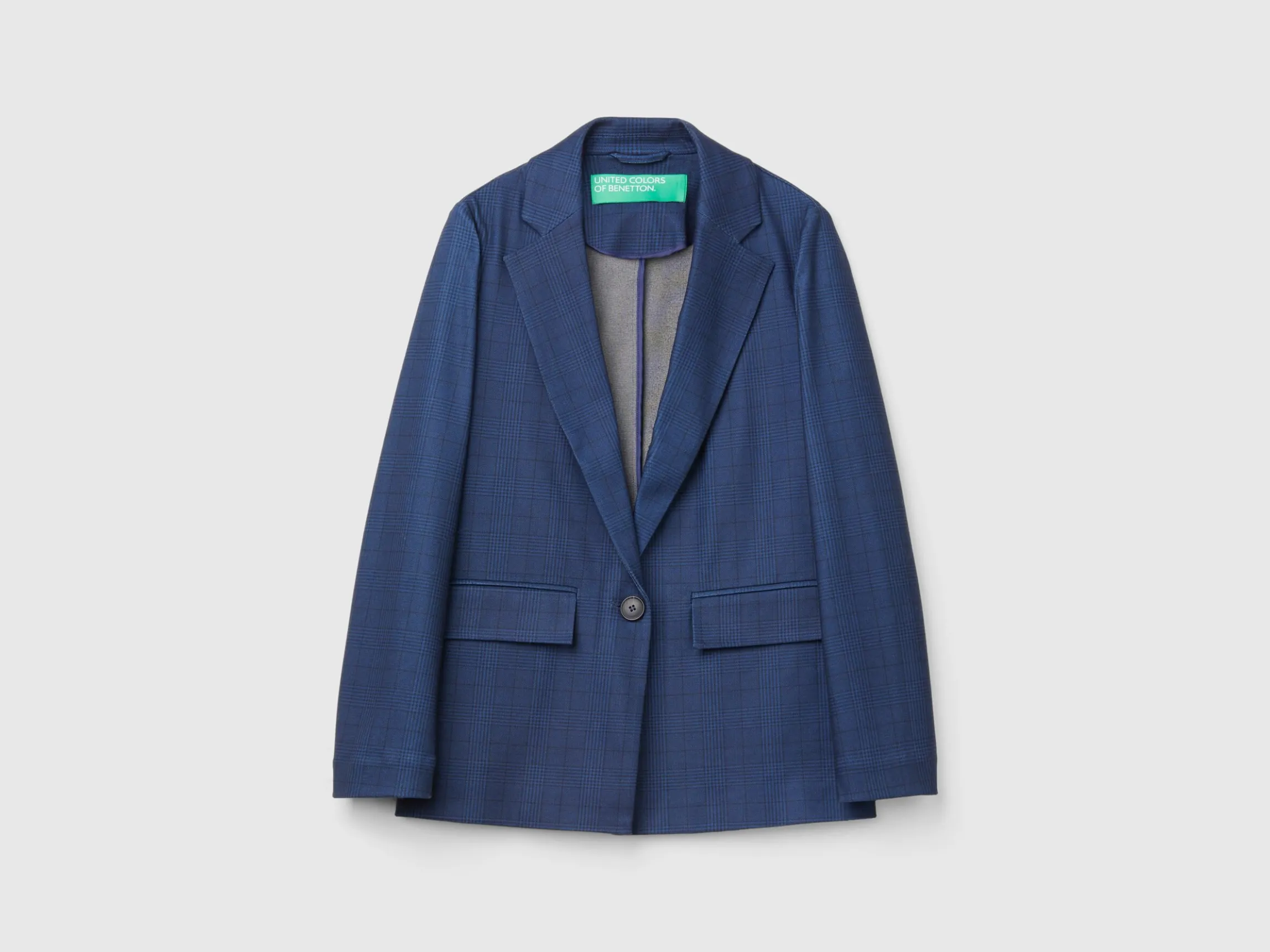 Unlined tartan blazer