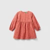 Velvet dress with rose print