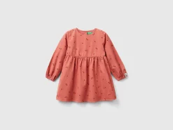 Velvet dress with rose print