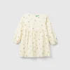 Velvet dress with rose print