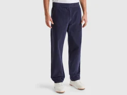 Velvet joggers with drawstring
