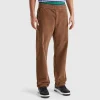 Velvet joggers with drawstring